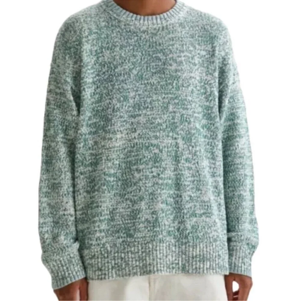 BDG Urban Outfitters Clark Crew Neck Pullover Sweater-Cotton-Green-Men Medium